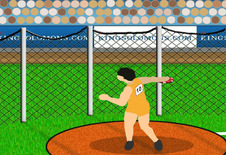 Bermain-keras-melontar-juara-discus